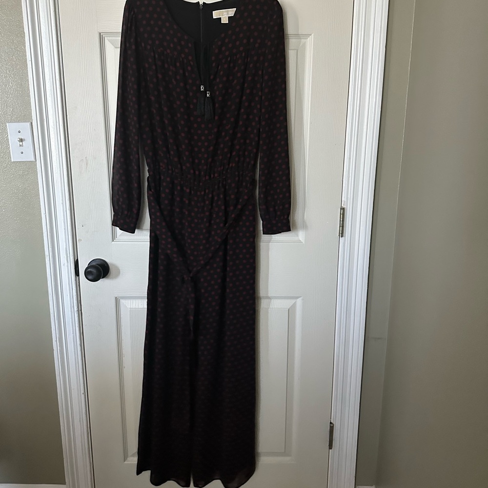 Black with Red Polka Dots MK Jumpsuit